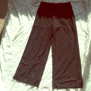 Unique Black Crochet Pants